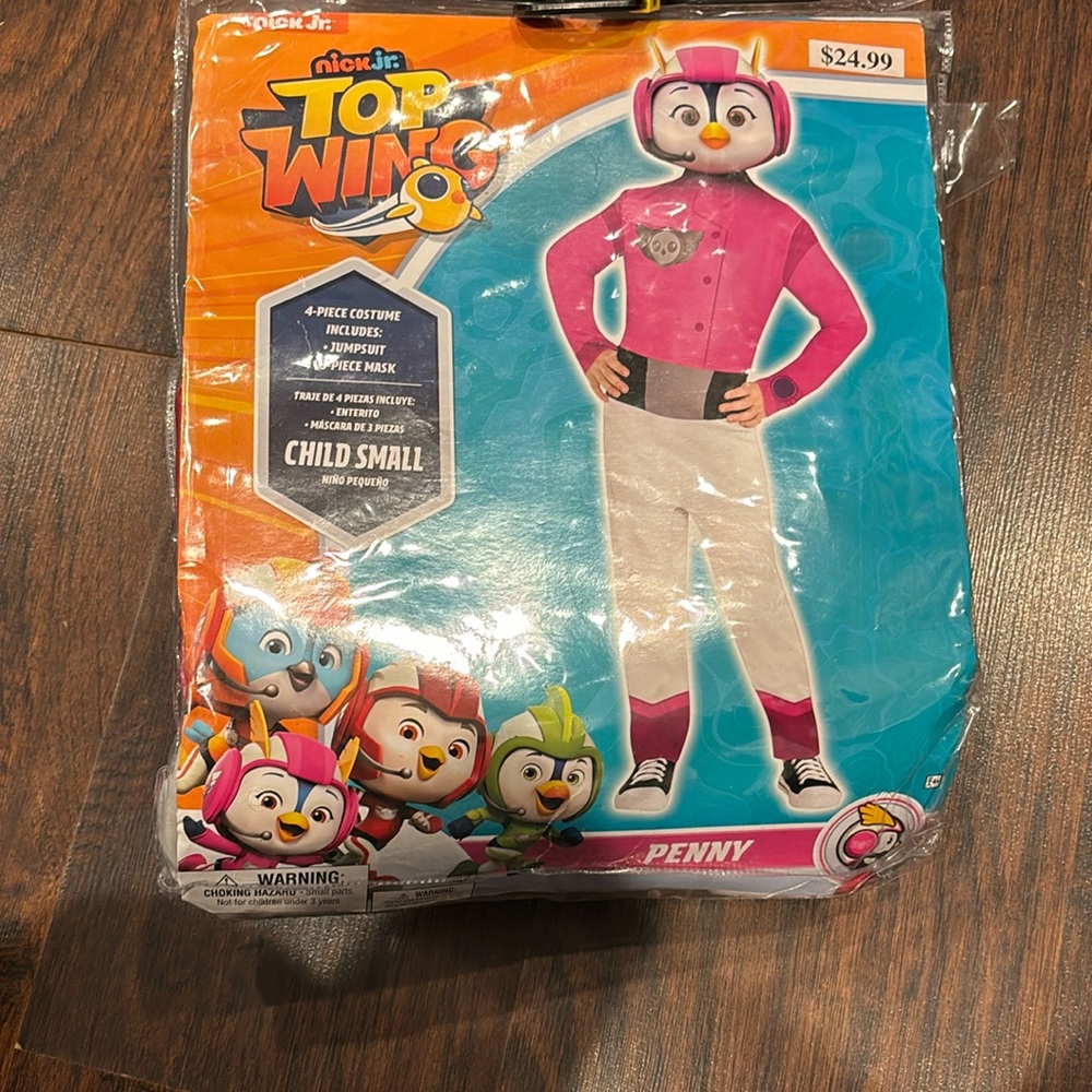 NWT! Nickelodeon Top Wing Penny Kids Costume - Pink/White